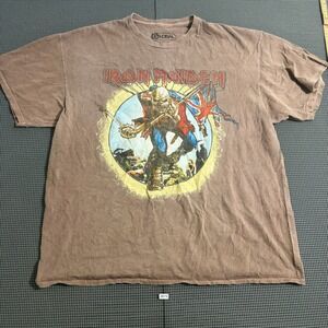 Global Iron Maiden The Trooper Graphic T-Shirt Brown Mens Size 2XL